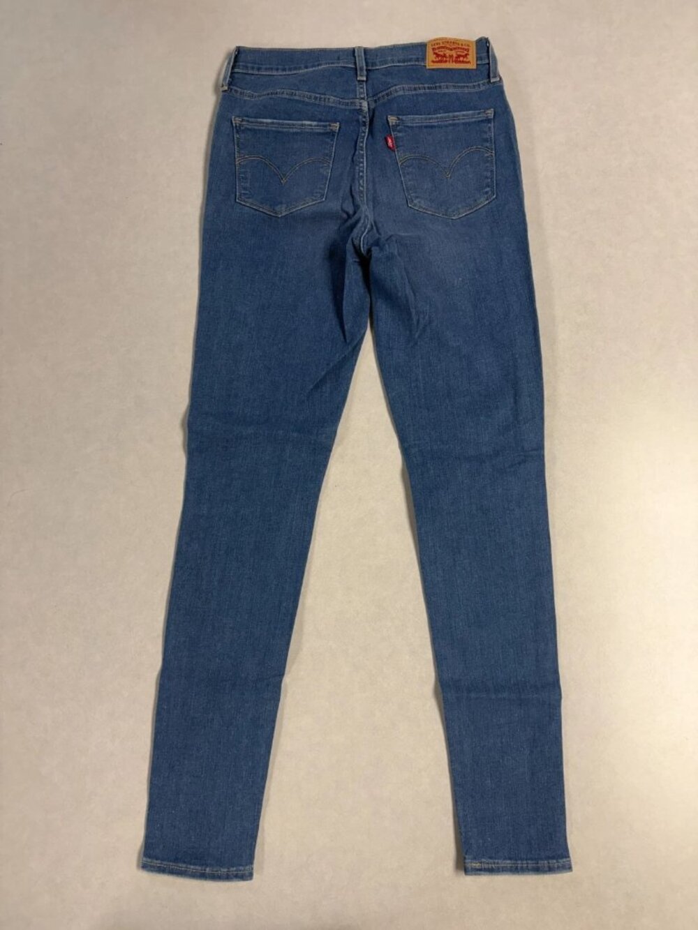 Levi Strauss & Co Womens Distressed High Rise Super Skinny Jeans Blue Size 27 - Picture 2 of 5
